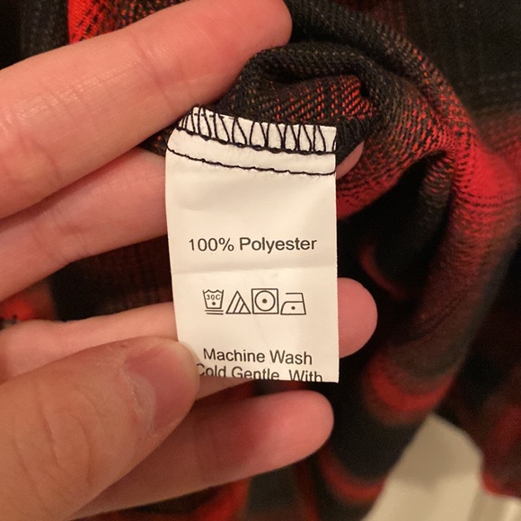 Red and Black Oversized Flannel from Shein 3X - Picture 8 of 10